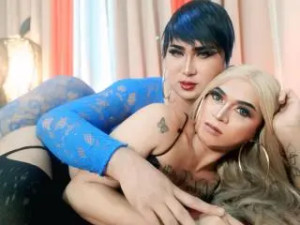 Play this complete scene of TwoLovelyPinayCums, brunette hair trans