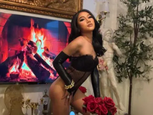 View the uncensored scene named AlliTagaki, 20 years old, brunette hair trans
